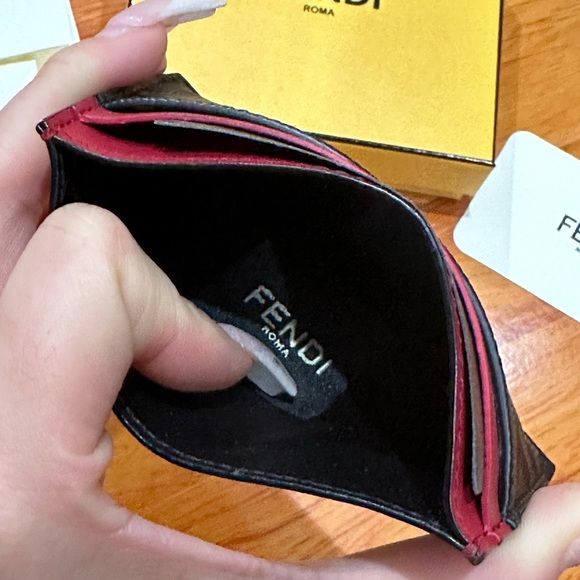 Fendi logo two-tone card case holder - Picture 6 of 11